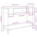Table console chêne sonoma 100x34,5x75 cm bois d'ingénierie