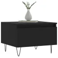Tables basses 2 pcs noir 50x46x35 cm bois d'ingénierie