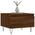 Tables basses 2 pcs chêne marron 50x46x35 cm bois d'ingénierie