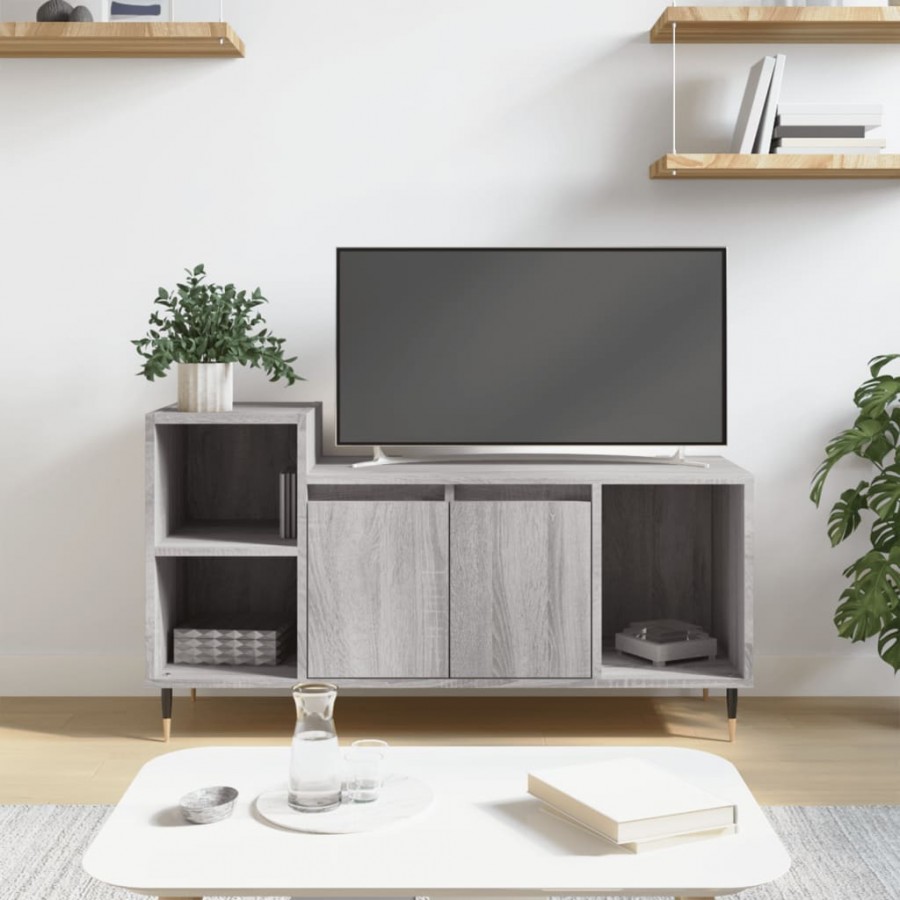 Meuble TV Sonoma gris 100x35x55 cm Bois d'ingénierie