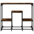 Table console chêne fumé 89,5x28x76 cm bois d'ingénierie