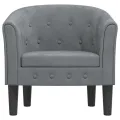 Fauteuil cabriolet gris foncé velours