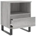 Table de chevet sonoma gris 40x35x50 cm bois d’ingénierie