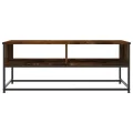 Table basse chêne fumé 100x51x40 cm bois d'ingénierie