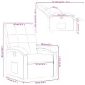 Fauteuil inclinable Marron foncé Tissu