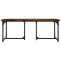Table basse Chêne fumé 90x50x35 cm Bois d'ingénierie