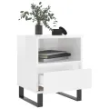 Tables de chevet 2 pcs blanc brillant 40x35x50 cm