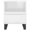 Tables de chevet 2 pcs blanc brillant 40x35x50 cm