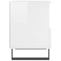 Tables de chevet 2 pcs blanc brillant 40x35x50 cm