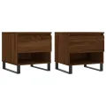 Tables basses 2 pcs chêne marron 50x46x50 cm bois d'ingénierie