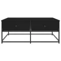 Table basse noir 100x99x40 cm bois d'ingénierie