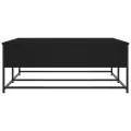 Table basse noir 100x99x40 cm bois d'ingénierie