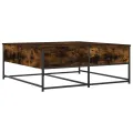 Table basse chêne fumé 100x99x40 cm bois d'ingénierie