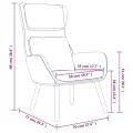 Chaise de relaxation Gris clair Velours