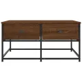 Table basse chêne marron 80x80x40 cm bois d'ingénierie