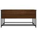 Table basse chêne marron 80x80x40 cm bois d'ingénierie