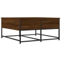 Table basse chêne marron 80x80x40 cm bois d'ingénierie