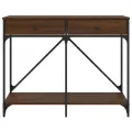 Table console chêne marron 100x39x78,5 cm bois d'ingénierie