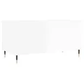 Table basse Blanc brillant 90x44,5x45 cm Bois d'ingénierie