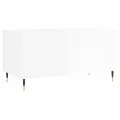 Table basse Blanc brillant 90x44,5x45 cm Bois d'ingénierie