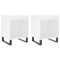 Tables de chevet 2 pcs blanc 40x35x50 cm bois d’ingénierie