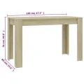 Table de salle à manger Chêne sonoma 120 x 60 x 76 cm Aggloméré