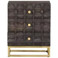 Table de chevet Noir 40x30x50 cm Bois de manguier massif