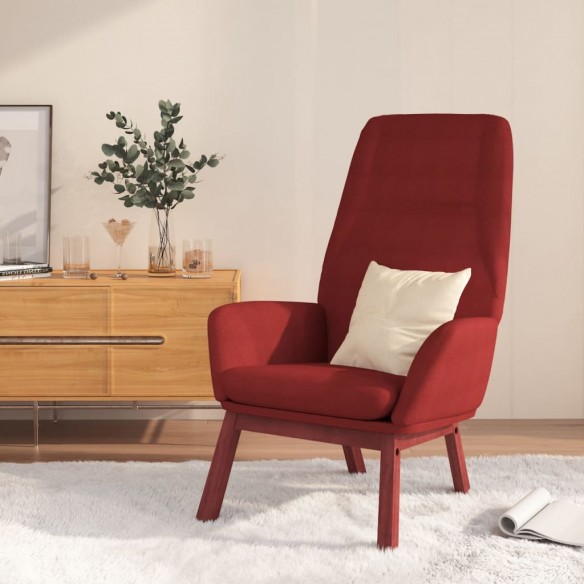 Chaise de relaxation Rouge bordeaux Tissu