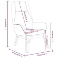 Chaise de relaxation Rouge bordeaux Tissu