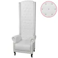 Chaise à dossier haut Blanc Similicuir