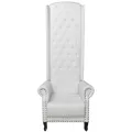 Chaise à dossier haut Blanc Similicuir