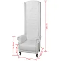 Chaise à dossier haut Blanc Similicuir