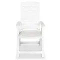 Chaises inclinables de jardin 6 pcs Plastique Blanc