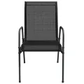 Chaises de jardin 4 pcs Acier et textilène Noir