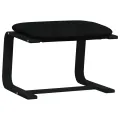 Chaise de relaxation avec repose-pied Noir Tissu