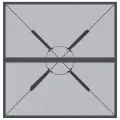 Table de jardin anthracite 80x80x72,5 cm Treillis d'acier
