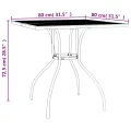 Table de jardin anthracite 80x80x72,5 cm Treillis d'acier