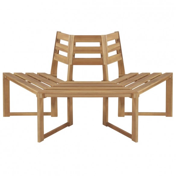 Banc de tour d'arbre Demi-hexagonal 160 cm Bois d'acacia massif