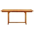 Table à dîner de jardin (120-170)x80x75 cm Bois d'acacia massif