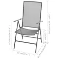 Chaises empilables de jardin 2 pcs Acier Gris