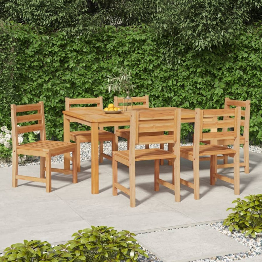 Chaises de jardin 6 pcs Bois de teck solide