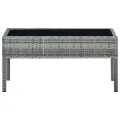 Table de jardin Gris 75x40x37 cm Résine tressée