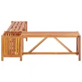 Banc de jardin et jardinière 117x117x40 cm Bois solide d'acacia