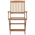 Chaises pliables d'extérieur 8 pcs Bois d'acacia solide