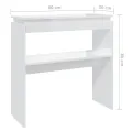 Table console Blanc brillant 80x30x80 cm Aggloméré