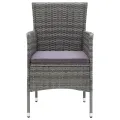 Chaises de salle à manger de jardin 4 pcs Résine tressée Gris