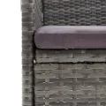 Chaises de salle à manger de jardin 4 pcs Résine tressée Gris