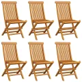Chaises de jardin avec coussins anthracite 6 pcs Bois de teck