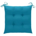 Chaises de jardin avec coussins bleu clair 4 pcs Teck massif