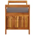 Banc de rangement de jardin avec coussin 91 cm Bois d'acacia